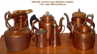 Brass & Copper Kitchen Pots & Pitchers 1900's